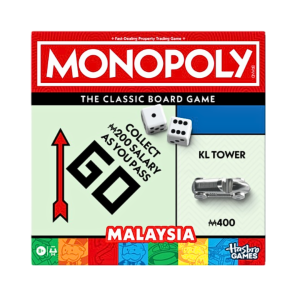 Monopoly MALAYSIA Board Game Classic with Storage Tray and Larger Tokens Edition a fresh modern look Family Game