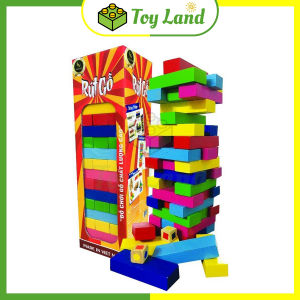 [Vijago] Đồ Chơi Rút Gỗ Loại Xịn 48 Thanh Số Màu Wood Toy Trò Chơi Nhóm Bạn Boardgame Đồ Chơi Trẻ Em