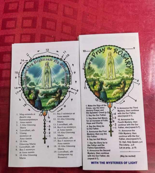 Rosary Pamphlet - HOW TO PRAY THE ROSARY catholic prayer guide (ENGLISH ...