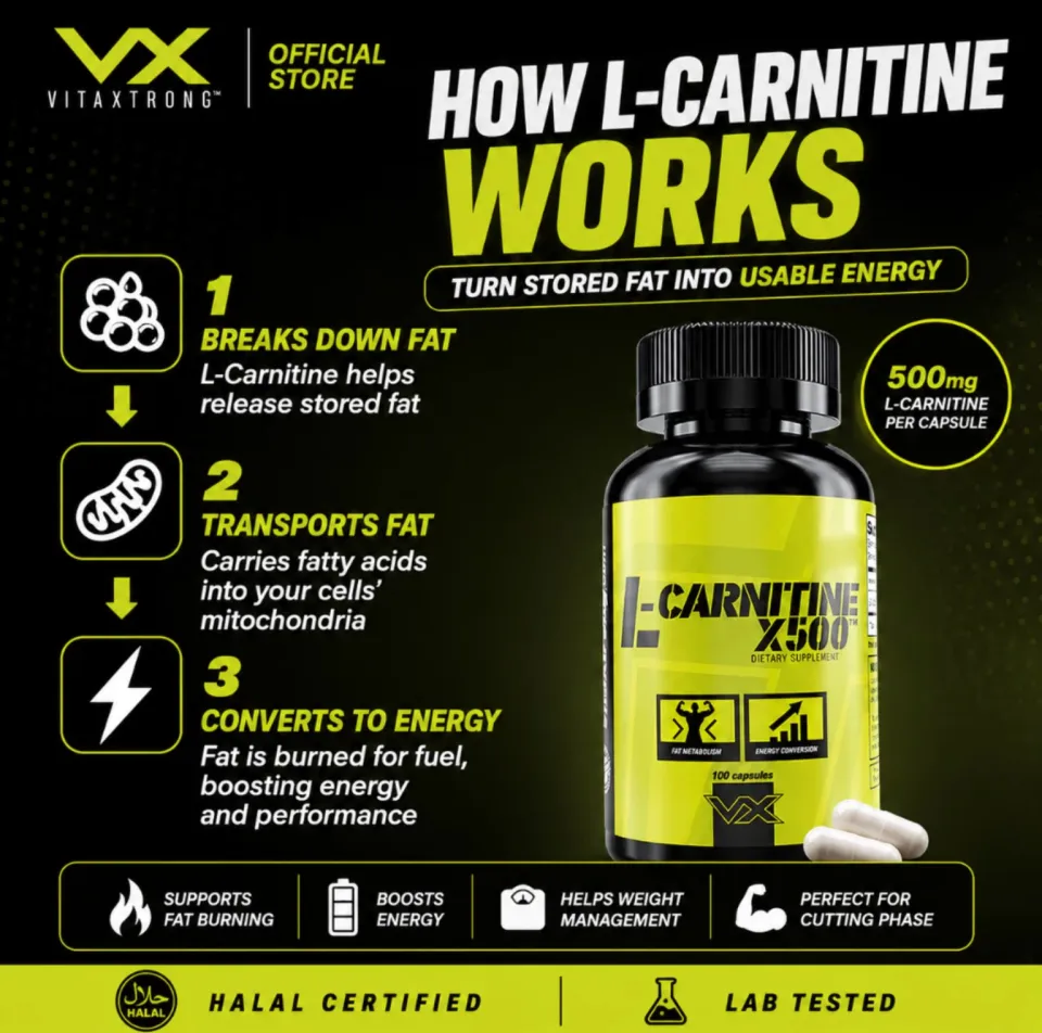 vitaxtrong l-carnitine x500 9.9 MegaSales - 100 CAPS | Original About Yeast Extracts - professional skin ampoule quantity:10ml