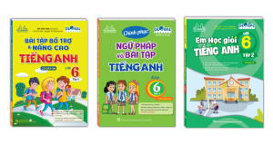 Sách Combo 3c -Em học giỏi tiếng anh & bài tập bổ trợ và nâng cao & Chinh phục ngữ pháp và bài tập tiếng anh lớp 6 tập 2