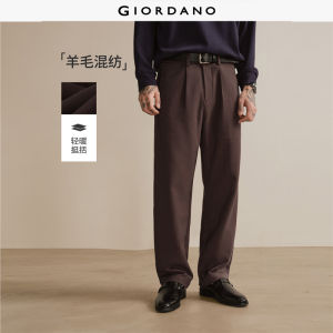 Giordano Men Mid rise pleated pants Free Shipping 18115808