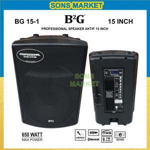 SPEAKER AKTIF B2G BG 15-1 15 Inch 15Inch MODEL YAMAHA 650 WATT IMPORT 15in