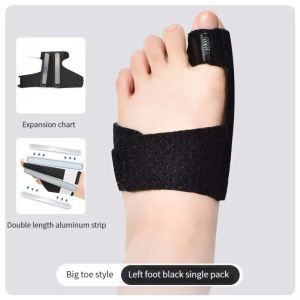 FOUNDTWO Metal Reinforcement Bunion Corrector Band Adjustable Soft Foot Correction Brace Toe Fix Strap Protector Bunion Splint Big Toe Straightener Men/Women