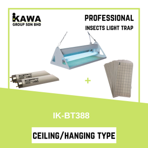 IKAWA PRO IK- BT388 Sticky UV Light Trap/Fly Killer/Flying Insect Trap (Hanging Unit) + 2PCS GLUEBOARD