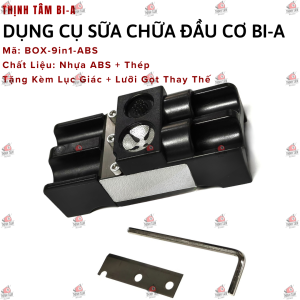 Dụng Cụ Sửa Chữa Đầu Cơ Bida 9 Chức Năng Gọt - Xăm Đầu Tẩy Bi-A Đa Năng 12in1 [ BOX Sửa Đầu Cơ 8in1 ]