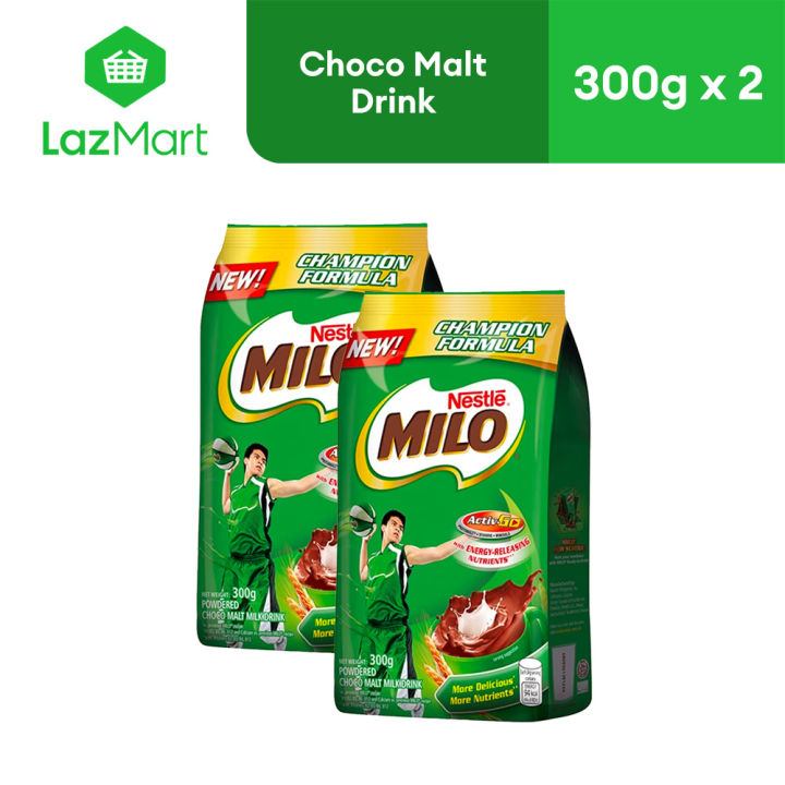 Milo Activ-Go Choco Malt Powdered Milk Drink 300g - Pack of 2 | Lazada Philippines