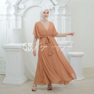 Koyu Hijab Outer Dress Ceruty Armani Premium Zahabia