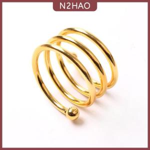 N2HAO 1 chiếc nhẫn hình tròn Khăn ăn bằng kim loại sáng tạo nhẫn hình tròn Khăn Ăn Khóa kiểu phương Tây