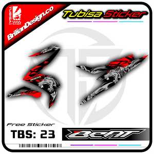 Sticker Striping Variasi Beat Deluxe/Street - Stiker Striping Motor Beat Deluxe/Street. TBS.23