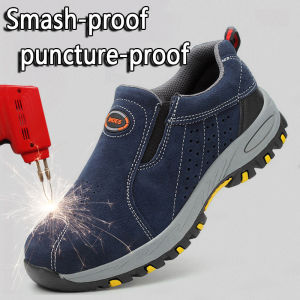 MEIXU Fashion Sneakers Sports Shoes Safety Shoes Work Ankle Boots Safety Boots Sport Jogger Loafers Suede Anti-smashing Puncture Detection Shoes Kevlar Anti-smashing Safety Shoes Steel Toe Steel Non-slip Work Shoes Safety Boots Men Sneakers