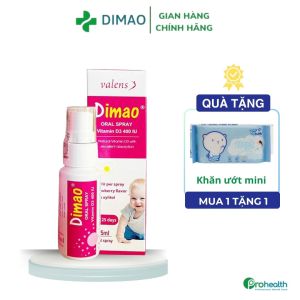 DIMAO Vitamin D3 dạng xịt giúp hỗ trợ phòng ngừa thiếu Vitamin D hỗ trợ hấp thu canxi và tăng chiều cao 25ml date 2027