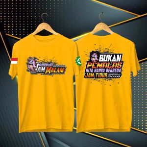 Kaos Pasukan Jam Malam Bukan Pemalas Premium Combed 24s