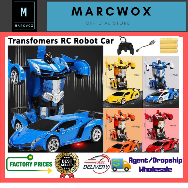 READY STOCK) Rechargeable Transformer Remote Control Car 2 in 1 Sports