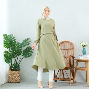 Tunik Quilla Tunik Bahan Cringkle Airflow Premium Armani Model Terbaru 2023 Free Gift [random] Korea Style Elegan Murah Tapi Mewah Dress Terlaris Tunik Long Terkini Tunik LD 104