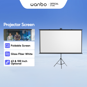 Official Wanbo Projector Screen 100/63 Inch HD Vivid Color Better Viewing Experience