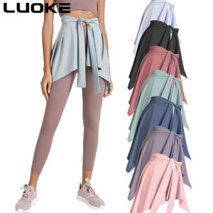 LUOKE Women Wear Skirts Dresses Yoga Short Skirt Anti-empty Bandage Cover The Hips Ballet Skirt Yoga Clothes