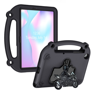 New Motorcycle Stand EVA Kids Tablet Case for Samsung Galaxy Tab T220 T225 Tab A7 lite T290 T295 Tab A 8.0 2019 A9 Plus 11.0 Tab A9 8.7 A11 Plus s7 s8 11.0 s9 fe s10 fe s10 lite 10.9 (TC99)