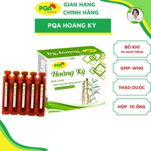 PQA hoàng kỳ Giúp Bổ Tỳ Ích Khí Tăng Cường Tiêu Hóa Giảm Mệt Mỏi Và Giúp Ăn Ngon Miệng Hộp 10 Ống