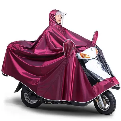 Jas Hujan Motor Ponco Pria dan Wanita / jas hujan ponco single/Mantel Hujan Ponco Premium Unik Full Body + Penutup Muka