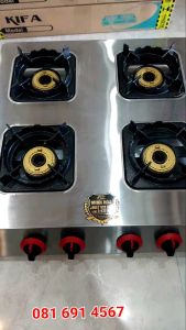 Bếp khè bếp công nghiệp 4 lò vuông siêu tốc độ gọn gàng