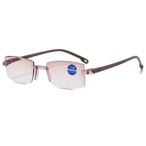 Anti-Blue Light Frameless Ultraclear Smart Zoom Reading Glasses For Near Use