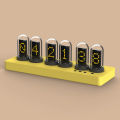 WIFI Control IPS Nixie Tube Alarm Clock with Colorful RGB Lights for Game Room Decoration.DIY Clock Faces and Pictures.Gift Idea. 