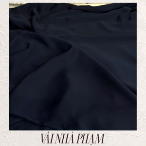 VẢI SATIN NỀN DÀY MÀU XANH ĐEN | KHỔ 1M5 | VẢI NHÀ PHẠM