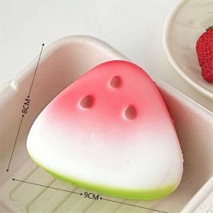 DECALE Food Fruit Squeeze Toy Simulated Fruit Cheese Fruit Pinch Toy Interesting Dog Cartoon Fidget Toy Funny