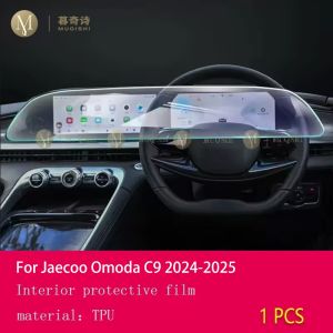 For Jaecoo Omoda C9 2024-2025 Car Interior Center Console Transparent/Matte TPU Film PPF Anti-scratch Repair Film Refit