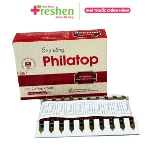 Ống uống Philatop Hộp 20 ống x 5ml​ Trẻ có sức đề kháng kém hay ốm vặt hoặc đang trong giai đoạn phát triển cần bổ sung dưỡng chất.