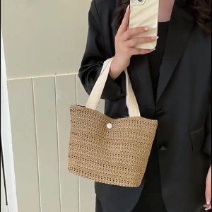 Kỳ nghỉ bãi biển túi xách phù hợp cho Kỳ nghỉ và kỳ nghỉ rơm rạ phong cách boho Túi xách cỏ thực tế