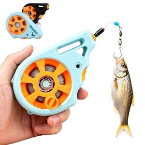 SJJL Cuộn dây tay Máy câu cá bỏ túi Di động Cầm tay Máy câu cá mini Nhẹ Máy câu cá quay tay dành cho câu cá ngoài trời