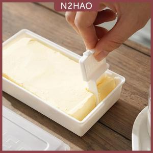 N2HAO  Di động rắn bơ cắt lưu trữ hộp phụ kiện nhà bếp tủ lạnh tươi giữ hộp ăn sáng pho mát tươi-giữ hộp
