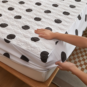 WHHUผ้าปูที่นอน6ฟุต/5ฟุต เฉพาะผ้าปูที่นอนหนา ลายน่ารักๆฟุตรัดมุมไม่ซีดจางกันไรฝุ่น