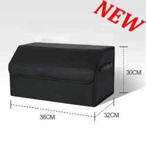 Car trunk storage box high-grade leather material foldable car storage box car interior supplies