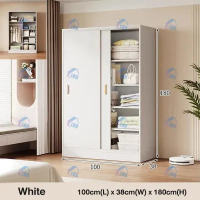 Nordic Luxury sliding wardrobe cabinet durable and sturdy wardrobe organizer 180cm simple assembly cabinet for clothes