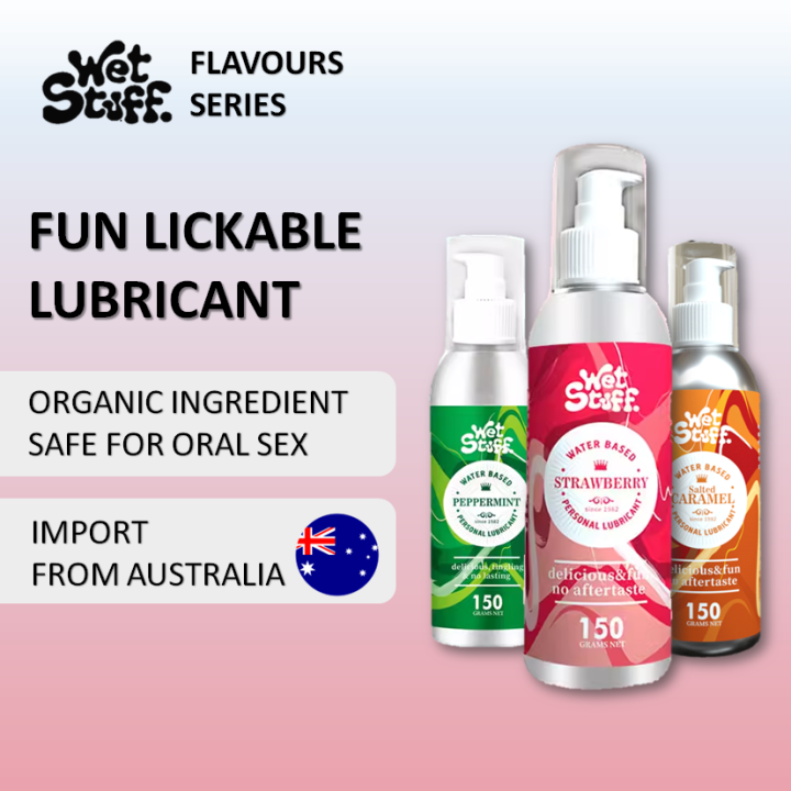 Import) Australia Wet Stuff Flavour Series 150ml Lubricant Water Based Lube  Natural Plant Ingredient Men and Women Sex Lubricant Peppermint Caramel  Strawberry Flavors - Lazada | Lazada