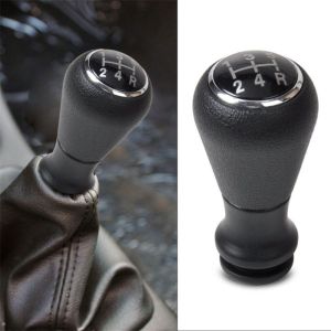 QIXING Universal Exquisite For Peugeot Sleeve Adapter Gear shift head Gearstick Lever Shift Shifter Manual Gear Stick Knob Car Shift Knob 5-Speed Lever