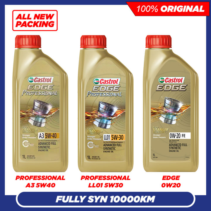 Castrol EDGE PROFESSIONAL A3 5W40 / PROFESSIONAL LL01 5W30 / EDGE 0W20 SP Fully Synthetic Engine