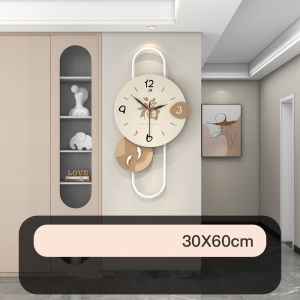 Minimalist Nordic Modern Quartz Wall Clock Creative Mute Fashion Clocks Home Living Room Restaurant Entrance Decorative wall watch 30*60cm