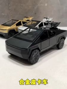 Alloy Pickup Truck Toy with Mini Motorcycle Doors Openable Simulation Model Kids Holiday Gift