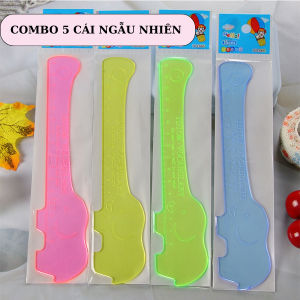 Combo 5 Thước Kẻ Hoạt Hình Dễ Thương 15cm Thước Nhựa Học Sinh pcs