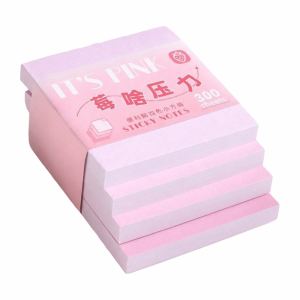 JACAUY 300pcs Gradient Color Sticky Notes No Residue Removable Self-Adhesive Note Pads Durable Square Sticky Note Pads Students