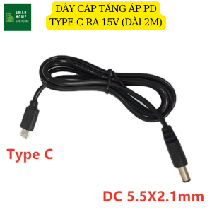 Dây Cáp Kết Nối Chuyển Đổi Cổng USB-C PD Sang Cổng 5.5*2.1 Ra 5V 9V 12V 20V DC