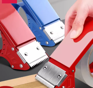 Deli Metal Packing Tape Dispenser 6cm Large Size for Logistics Packaging & Sealing