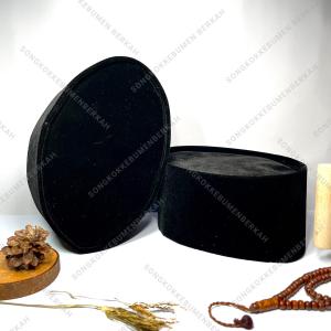 songkok peci kopiah polos hitam tinggi Normal (9 cm) + Ada Dus Setiap Peci