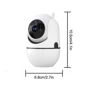 Teekland Pet CCTV Camera Indoor 360 Degrees Pan and Tilt IR Night Vision Smart Motion Detection Two Way Audio Camera Connect to Cellphone Cat Supplies Cat Toy Training