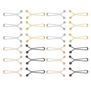 MUNCHX 12PCS Exquisite Invisible Metal Waist Clips Alloy DIY Sewing Hooks Adjustable Button Clips No Trace Detachable Pants Clips for Jeans/Clothes/Skirts/Scarves