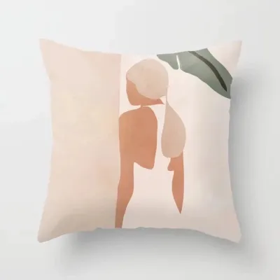 Vỏ Gối In Trừu Tượng Hình Học Phong Cách Bắc Âu 45*45Cm Vỏ Đệm Sofa Gia Đình Đơn Giản Hiện Đại (Không Có Lõi Bên Trong)